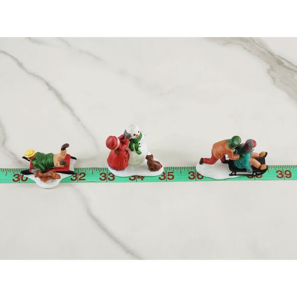 Department 56 Snow Children 2" Heritage Village Collection Porcelain Figurine x3 - Picture 13 of 14